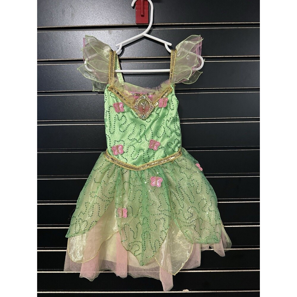 EUC Disney Store Peter Pan Tinker Bell Costume Dress sz 3, Halloween, Dress Up